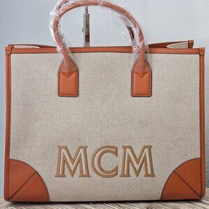 MCM Munchen Tote Large Cognac